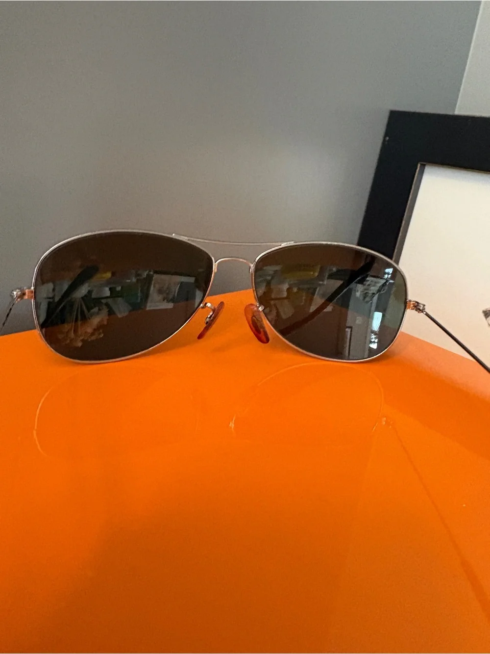 Ray-Ban Cockpit RB3362 Aviator Sunglasses — Silver Frame, Mirrored Silver Lenses